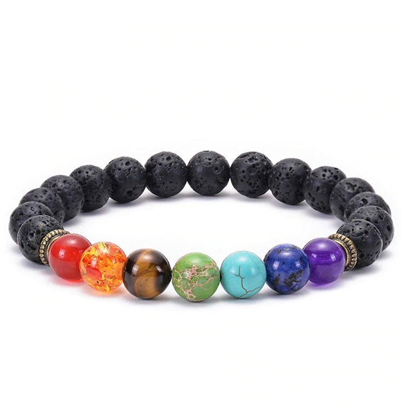 Healing Bracelets for Women, Anti Anxiety Yoga Beads Stress Relief Healing  Thoughts Bracelets Relaxation Gift Aromatherapy Essential Oil Diffuser Lava